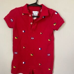 Vintage Ralph Lauren Red Polo Romper for Kids